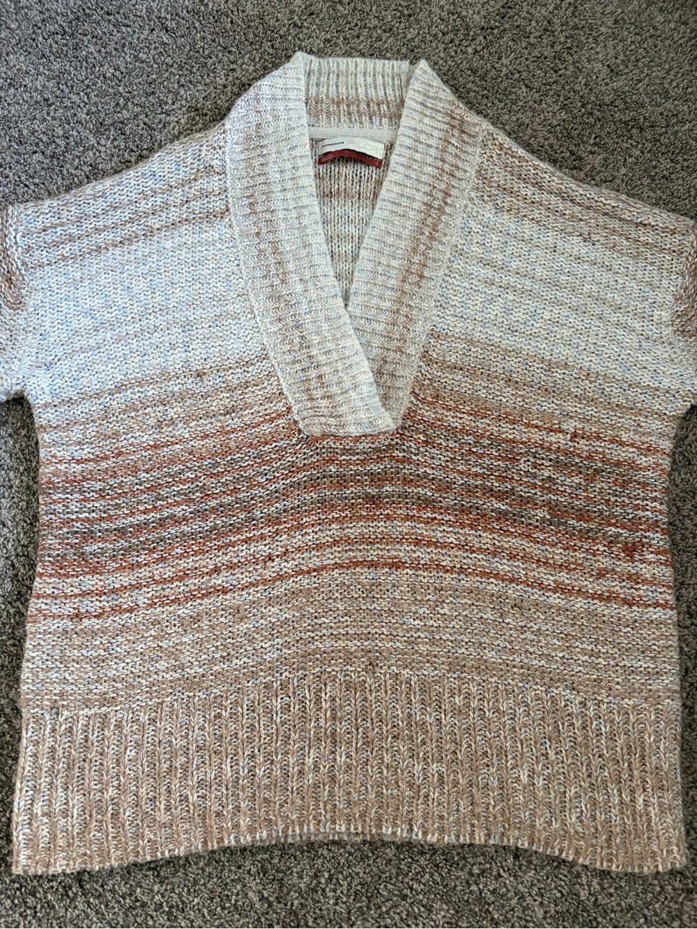 Anthropologie Pilcro Cream and Tan Sweater